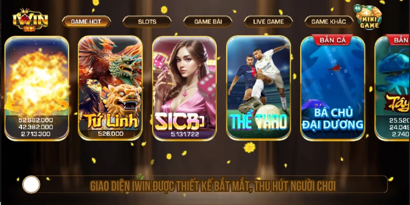 IWIN Dsss - Link Vào IWINCLUB, Tải App IWIN Club Mới Nhất Giao diện IWIN được thiết kế rõ ràng